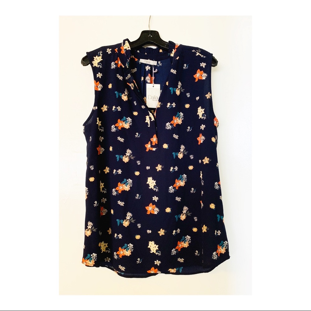 Dalia Sleeveless Floral Print Top - XL